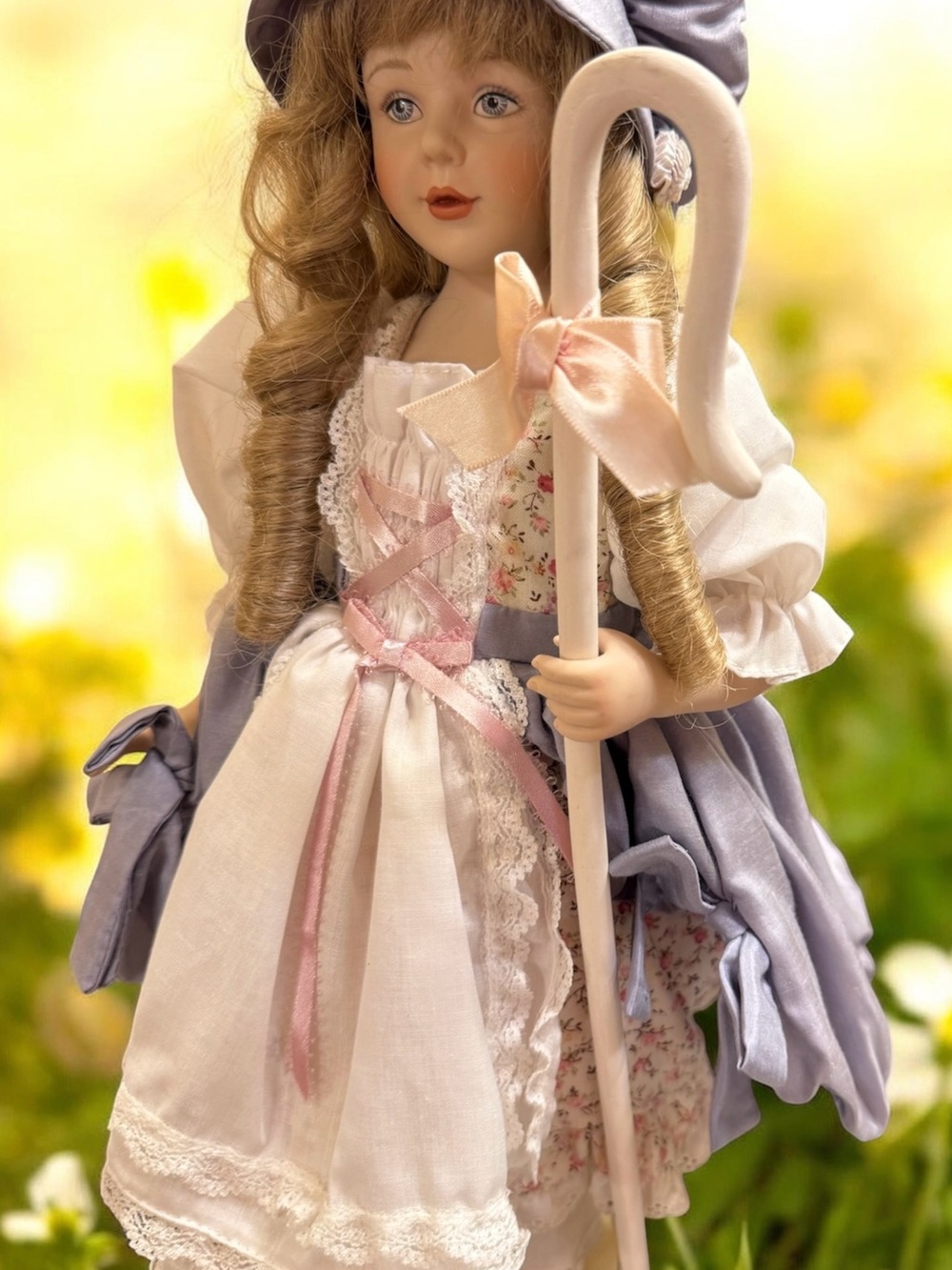 Bisque Porcelain Little Bo Peep Franklin Heirloom Doll